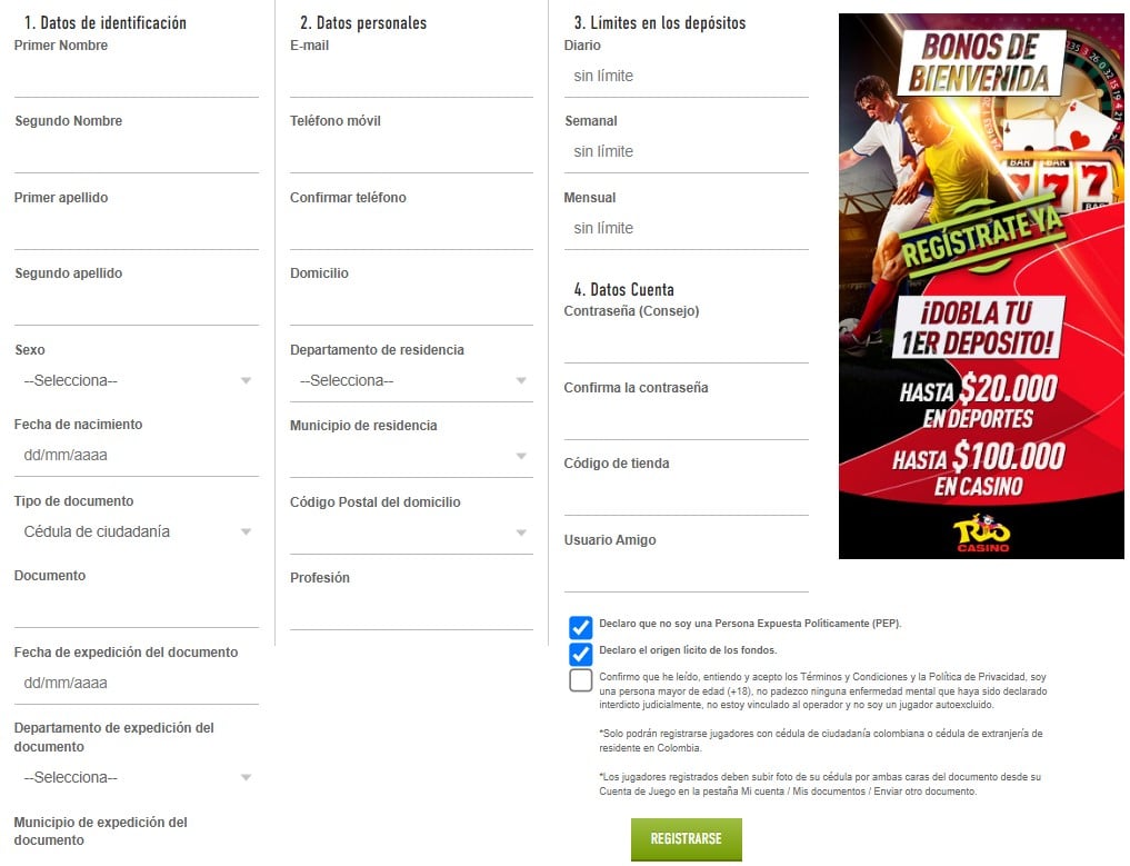 Cómo obtener los bonos disponibles